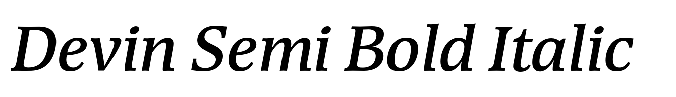 Devin Semi Bold Italic